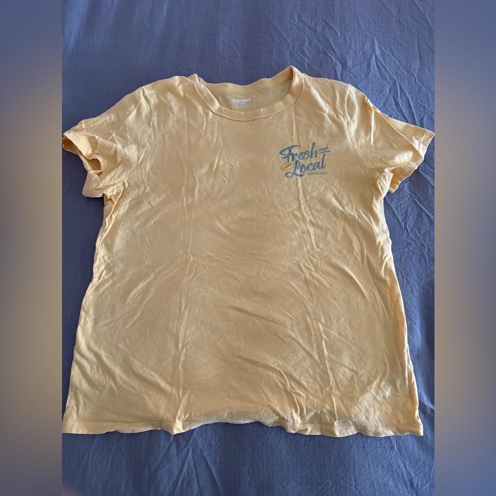 Old Navy yellow Crew Neck Tee